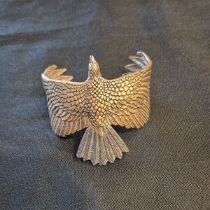 The Good Collective Bronze And Sterling Hawk Cuff Bracelet